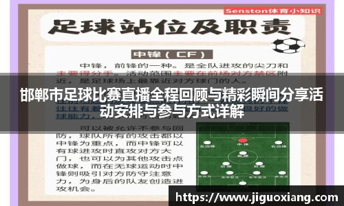 邯郸市足球比赛直播全程回顾与精彩瞬间分享活动安排与参与方式详解